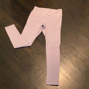 Zella workout leggings size M light gray, mesh cutouts